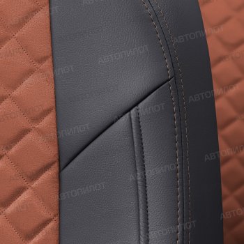 14 449 р. Чехлы сидений (экокожа/алькантара, горбы) Автопилот Ромб  Daewoo Nexia  дорестайлинг (1995-2008) (черный/коричневый)  с доставкой в г. Керчь. Увеличить фотографию 2