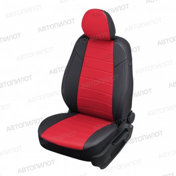 Чехлы сидений (экокожа, 40/60) Автопилот Ford Escape  1 (2000-2007), Mazda Tribute (2000-2007) (черный/красный)