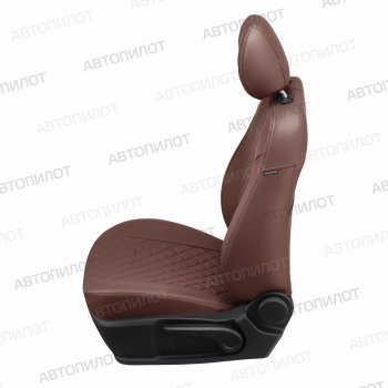 14 249 р. Чехлы сидений (экокожа) Автопилот Ромб  Ford Explorer  U502 (2010-2019) дорестайлинг, 1-ый рестайлинг, 5 дв., 2-ой рестайлинг, 5 дв. (темно-коричневый)  с доставкой в г. Керчь. Увеличить фотографию 4
