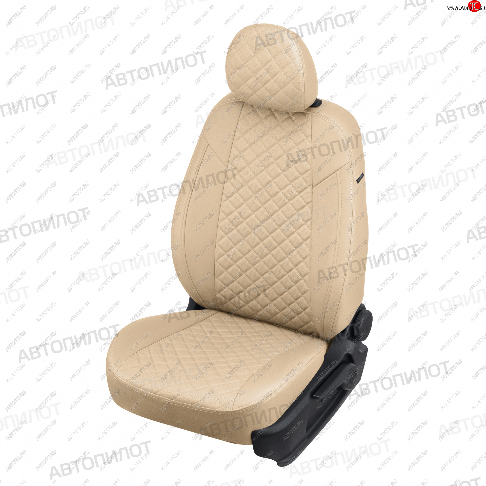 14 249 р. Чехлы сидений (экокожа) Автопилот Ромб  Ford Fiesta  5 (2001-2008) хэтчбэк 5 дв. дорестайлинг, хэтчбэк 5 дв. рестайлинг (бежевый)  с доставкой в г. Керчь