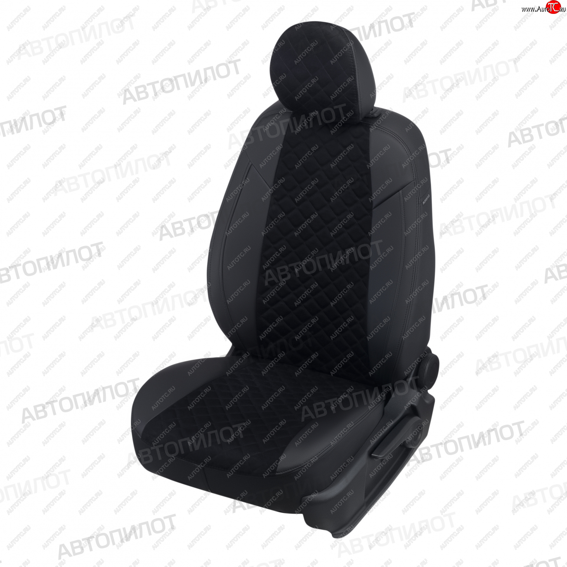 14 449 р. Чехлы сидений (Comfort, экокожа/алькантара) Автопилот Ромб Ford Focus 2  седан дорестайлинг (2004-2008) (черный)  с доставкой в г. Керчь