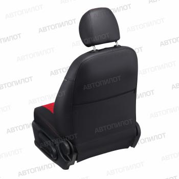 8 499 р. Чехлы на сиденья Ромб (к. AmbienteTrend раздел. 40/60 экокожа) Автопилот Ford Focus 3 седан рестайлинг (2014-2019) (черный/красный)  с доставкой в г. Керчь. Увеличить фотографию 3
