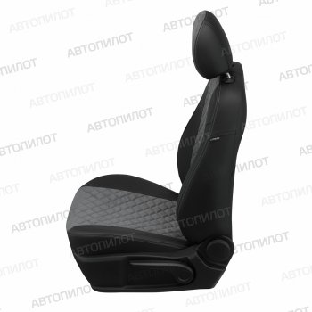 14 249 р. Чехлы сидений (Titanium, экокожа/алькантара) Автопилот Ромб  Ford Mondeo ( MK5 CD391,  MK5,CD391) (2014-2025) дорестайлинг седан, дорестайлинг универсал, рестайлинг универсал, рестайлинг, седан (черный/серый)  с доставкой в г. Керчь. Увеличить фотографию 4