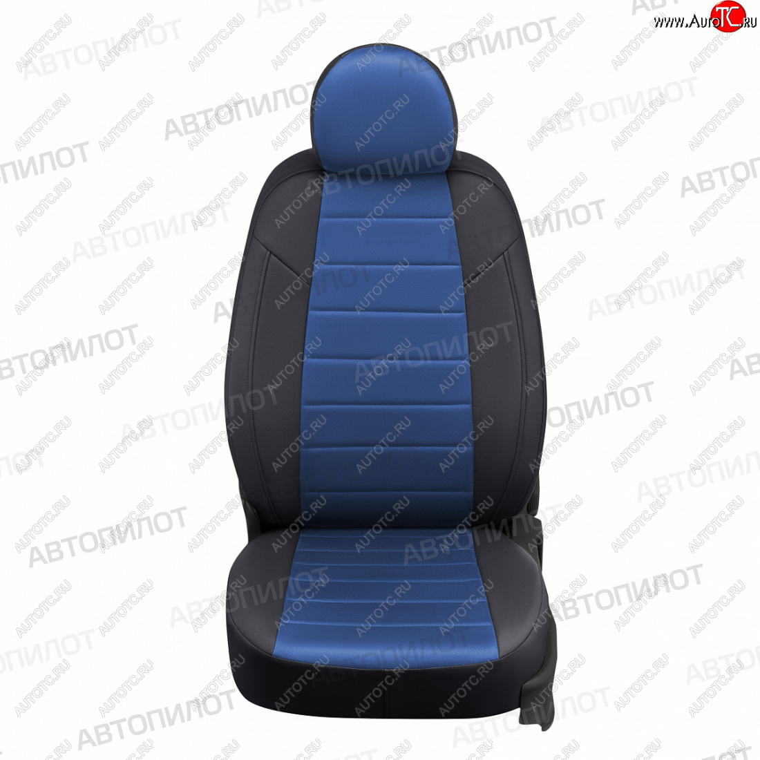 13 849 р. Чехлы сидений (экокожа/алькантара) Автопилот  Honda Accord  7 CL (2002-2008) седан дорестайлинг, седан рестайлинг (черный/синий)  с доставкой в г. Керчь