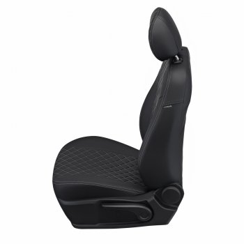14 449 р. Чехлы сидений (экокожа) Автопилот Ромб  Honda Civic  FK2 (2011-2016) хэтчбэк 5 дв. (черный/белая строчка)  с доставкой в г. Керчь. Увеличить фотографию 2