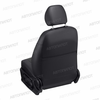 8 249 р. Чехлы сидений (экокожа, сплошное заднее сиденье) Автопилот Hyundai Getz TB хэтчбэк 5 дв. рестайлинг (2005-2010) (черный)  с доставкой в г. Керчь. Увеличить фотографию 4