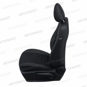 12 999 р. Чехлы сидений (экокожа/алькантара, 8 мест) Автопилот Hyundai Starex/Grand Starex/H1 TQ рестайлинг (2014-2018) (черный)  с доставкой в г. Керчь. Увеличить фотографию 4