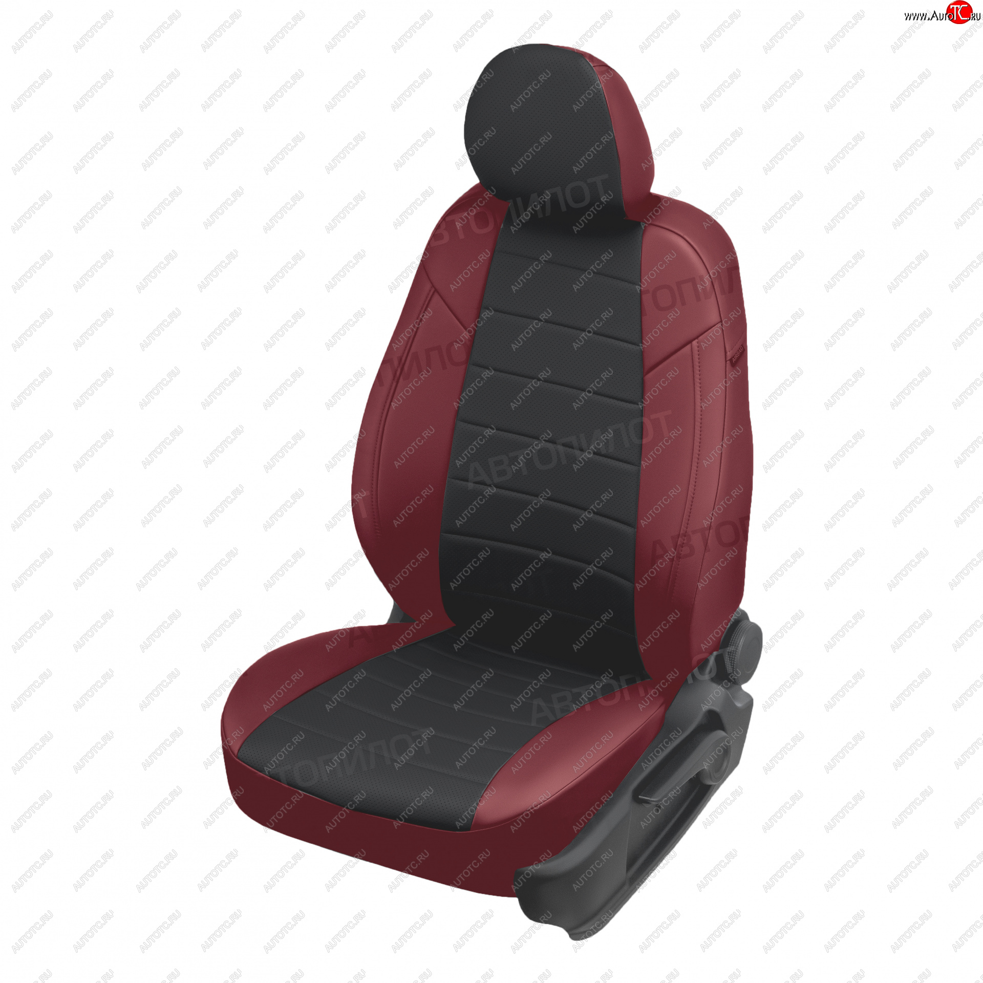 9 249 р. Чехлы сидений (экокожа) Автопилот  Hyundai I30  FD (2007-2012) хэтчбек дорестайлинг, хэтчбэк 5 дв. рестайлинг (бордовый/черный)  с доставкой в г. Керчь
