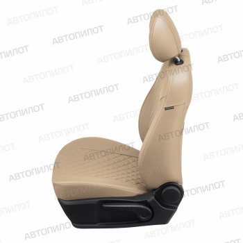 14 249 р. Чехлы сидений (экокожа) Автопилот Ромб  Hyundai I30  2 GD (2011-2017) дорестайлинг универсал, дорестайлинг, хэтчбэк 5 дв., рестайлинг универсал, рестайлинг, хэтчбэк 5 дв. (темно-бежевый)  с доставкой в г. Керчь. Увеличить фотографию 2