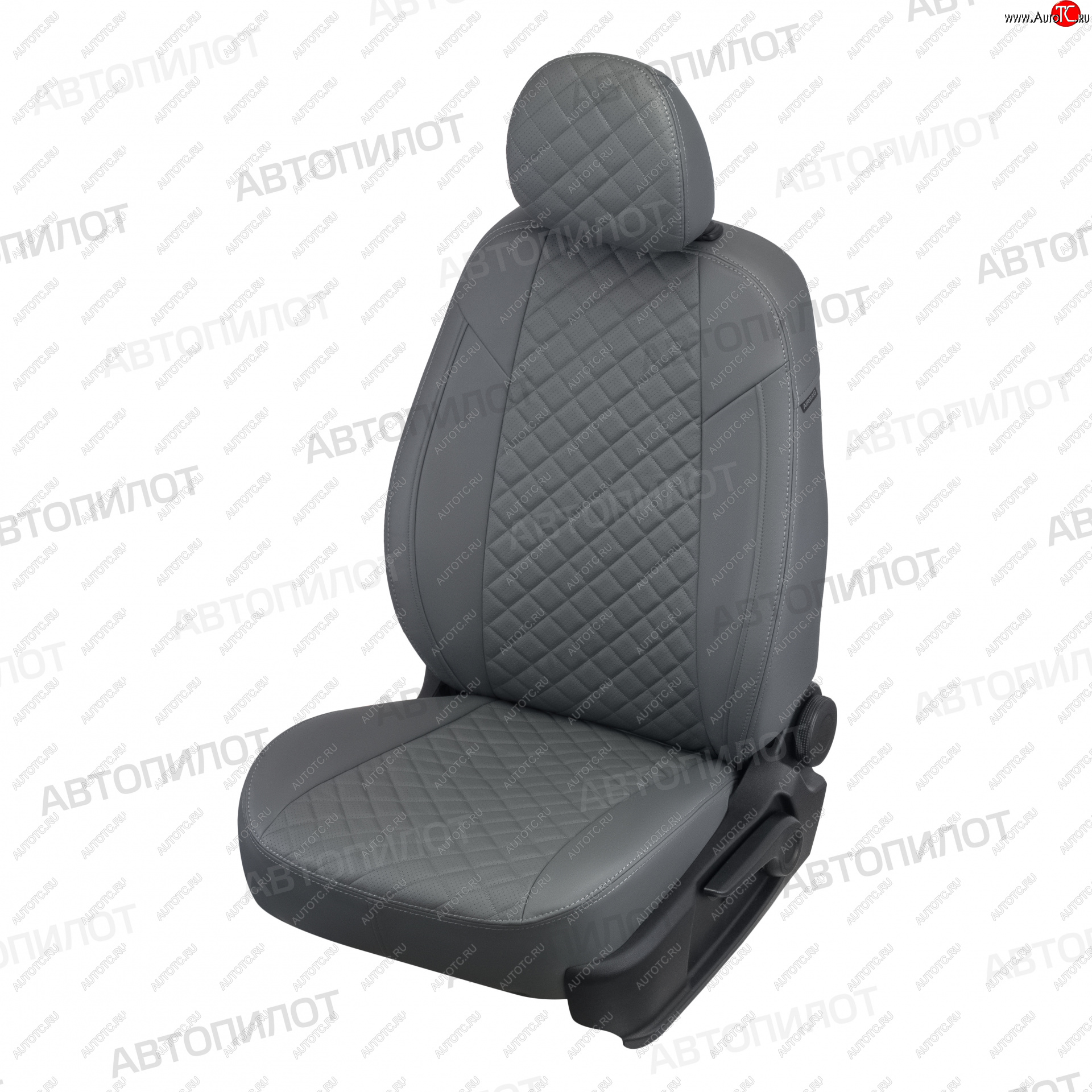 14 249 р. Чехлы сидений (экокожа) Автопилот Ромб  Hyundai Santa Fe  SM (2000-2012) (серый)  с доставкой в г. Керчь