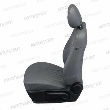 14 249 р. Чехлы сидений (экокожа) Автопилот Ромб  Hyundai Santa Fe  SM (2000-2012) (серый)  с доставкой в г. Керчь. Увеличить фотографию 2
