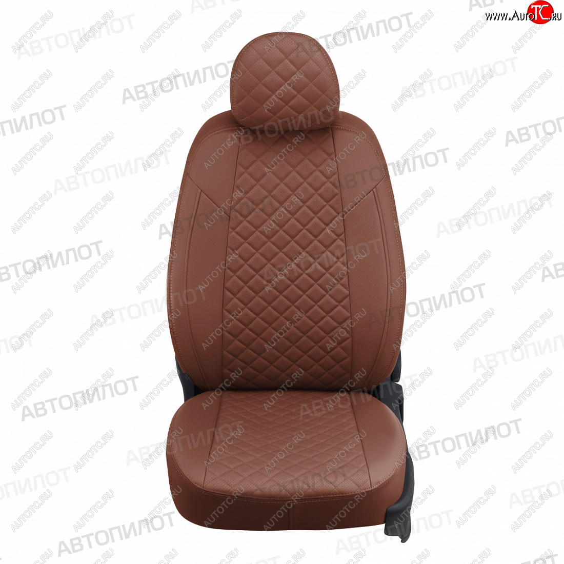14 249 р. Чехлы сидений (экокожа) Автопилот Ромб  Hyundai Santa Fe  SM (2000-2012) (коричневый)  с доставкой в г. Керчь