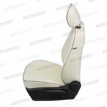 8 249 р. Чехлы сидений (экокожа, 40/60) Автопилот KIA Rio 3 QB дорестайлинг седан (2011-2015) (белый)  с доставкой в г. Керчь. Увеличить фотографию 3