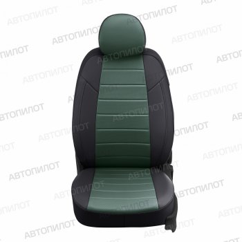 Чехлы сидений (экокожа, 8 мест) Автопилот Hyundai Staria  US4 (2021-2022) (черный/зеленый)