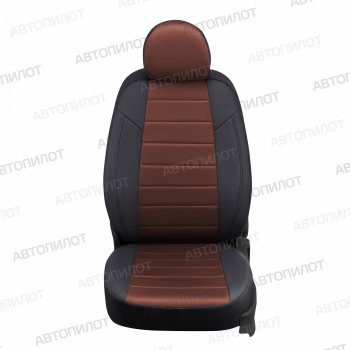 Чехлы сидений (экокожа/алькантара, 8 мест) Автопилот Hyundai Staria  US4 (2021-2022) (черный/шоколад)
