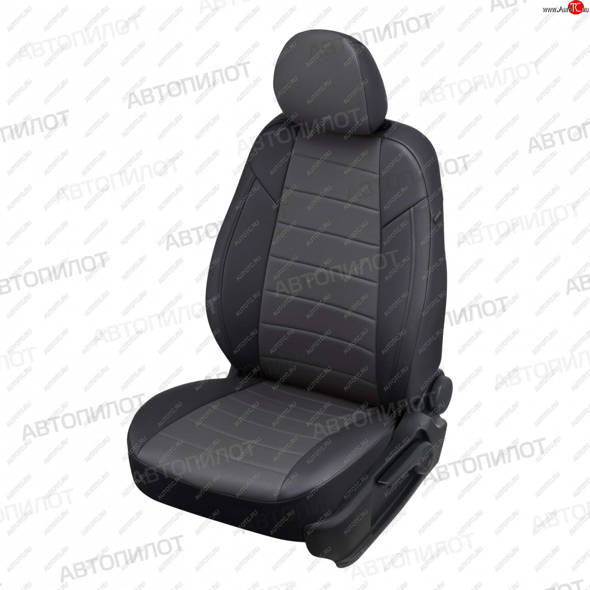 8 249 р. Чехлы сидений (экокожа) Автопилота  Hyundai Tucson  TL (2015-2021) дорестайлинг, рестайлинг (черный/темно-серый)  с доставкой в г. Керчь