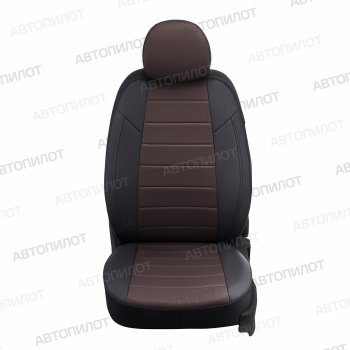 Чехлы сидений (экокожа) Автопилота Hyundai Tucson  TL (2015-2021) дорестайлинг, рестайлинг (черный/шоколад)