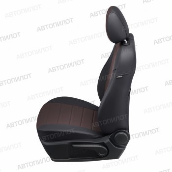 13 649 р. Чехлы сидений (экокожа) Автопилота  Hyundai Tucson  TL (2015-2021) дорестайлинг, рестайлинг (черный/шоколад)  с доставкой в г. Керчь. Увеличить фотографию 4