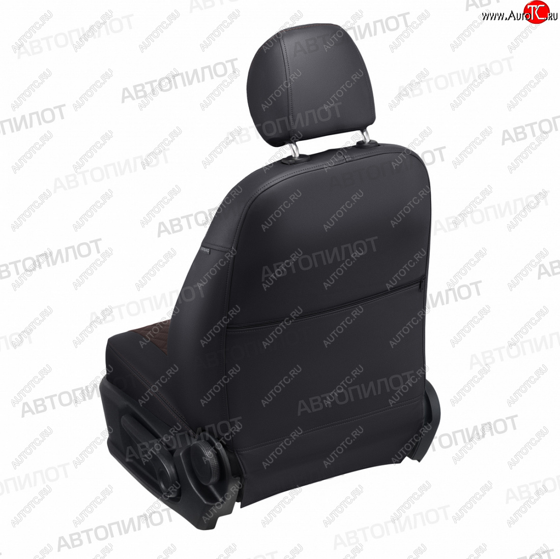 14 449 р. Чехлы сидений (экокожа) Автопилот Ромб  KIA Carens  UN (2006-2013) (черный/шоколад)  с доставкой в г. Керчь