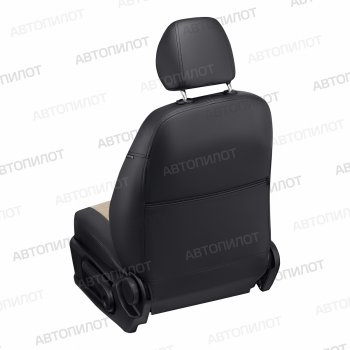 8 249 р. Чехлы сидений (экокожа/алькантара) Автопилот KIA Ceed 1 ED рестайлинг, хэтчбэк 5 дв. (2010-2012) (черный/бежевый)  с доставкой в г. Керчь. Увеличить фотографию 3