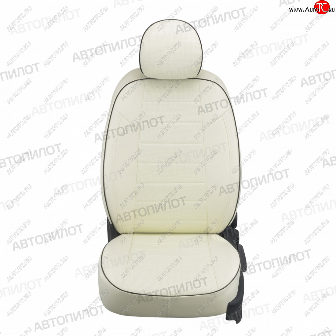 13 649 р. Чехлы сидений (экокожа) Автопилот  KIA Cerato  1 LD (2004-2007) хэтчбэк (белый)  с доставкой в г. Керчь