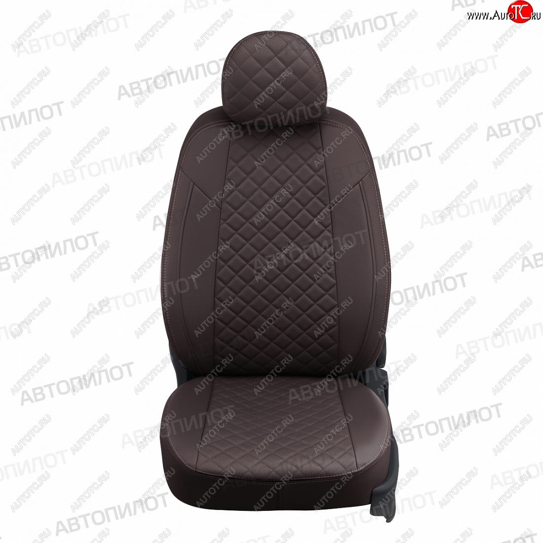 14 249 р. Чехлы сидений (экокожа) Автопилот Ромб  KIA Cerato  1 LD (2004-2007) хэтчбэк (шоколад)  с доставкой в г. Керчь