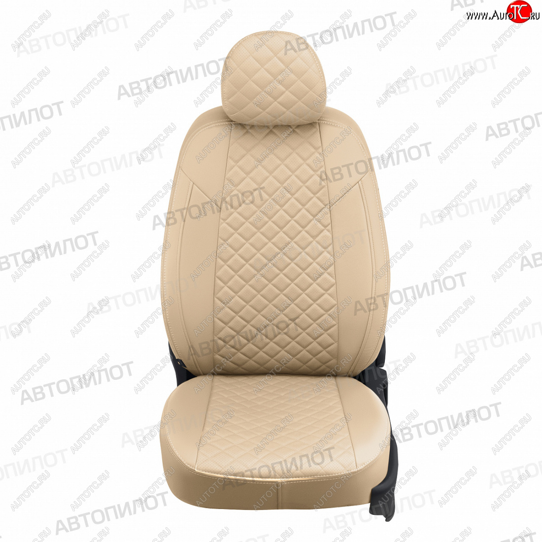 14 249 р. Чехлы сидений (экокожа) Автопилот Ромб  KIA Cerato  1 LD (2003-2008) седан дорестайлинг, седан рестайлинг (бежевый)  с доставкой в г. Керчь