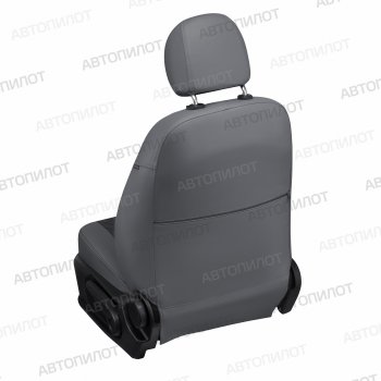 14 249 р. Чехлы сидений (экокожа) Автопилот Ромб  KIA Cerato  1 LD (2003-2008) седан дорестайлинг, седан рестайлинг (серый/черный)  с доставкой в г. Керчь. Увеличить фотографию 3