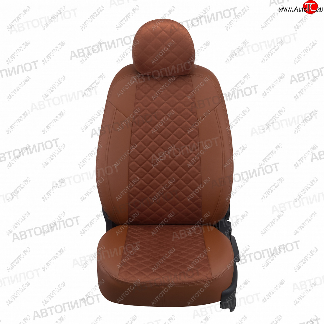 14 449 р. Чехлы сидений (экокожа/алькантара) Автопилот Ромб  KIA Magentis (2005-2010) (коричневый)  с доставкой в г. Керчь