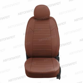 17 399 р. Чехлы на сиденья Экокожа (7 мест 2 ряд 40/60 3 ряд 50/50 экокожа) Автопилот  Лада Ларгус (2012-2021) дорестайлинг R90 (коричневый)  с доставкой в г. Керчь. Увеличить фотографию 3