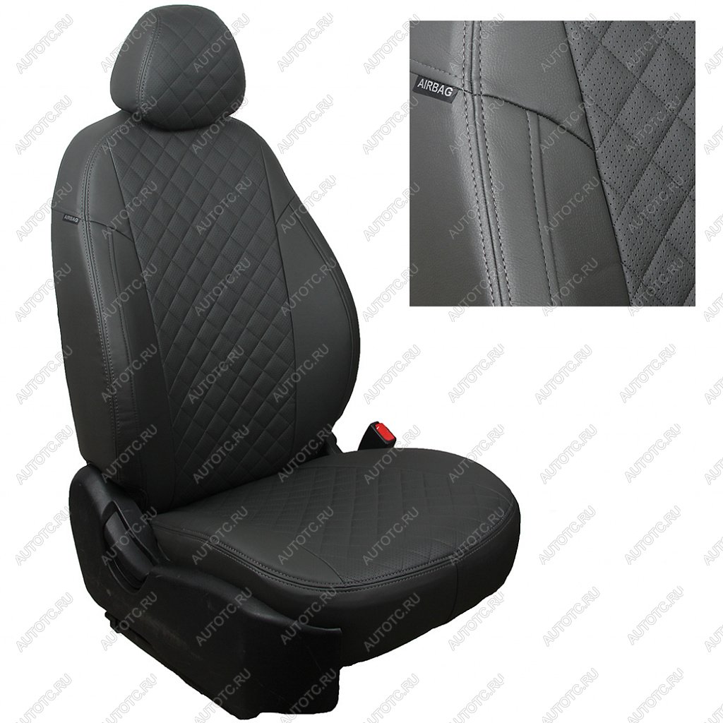 14 249 р. Чехлы сидений (экокожа) Автопилот Ромб  Mazda 3/Axela  BL (2009-2013) дорестайлинг седан, дорестайлинг, хэтчбэк 5 дв., рестайлинг седан, рестайлинг, хэтчбэк (темно-серый)  с доставкой в г. Керчь