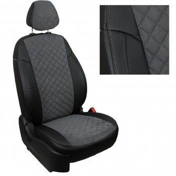 14 249 р. Чехлы на сиденья Алькантара ромб (40/60 экокожа) Автопилот  Mazda CX-5  KE (2011-2017) дорестайлинг, рестайлинг (черный/серый)  с доставкой в г. Керчь. Увеличить фотографию 2