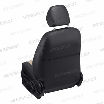 8 249 р. Чехлы на сиденья Алькантара (раздел. 40/60 экокожа) Автопилот Nissan Juke 1 YF15 дорестайлинг (2010-2014) (черный/бежевый)  с доставкой в г. Керчь. Увеличить фотографию 5