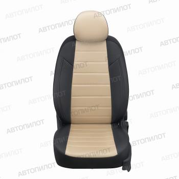 8 249 р. Чехлы на сиденья Алькантара (раздел. 40/60 экокожа) Автопилот Nissan Juke 1 YF15 дорестайлинг (2010-2014) (черный/бежевый)  с доставкой в г. Керчь. Увеличить фотографию 3