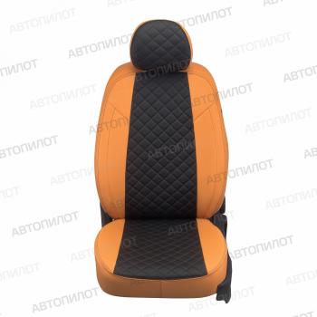 14 249 р. Чехлы на сиденья Ромб (раздельн. 40/60 экокожа) Автопилот  Renault Kaptur (2016-2025) дорестайлинг, рестайлинг (оранжевый/черный)  с доставкой в г. Керчь. Увеличить фотографию 5