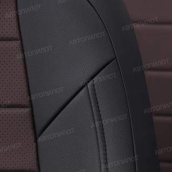 13 649 р. Чехлы на сиденья Экокожа (к. Elegance с подлокот. 40/60 экокожа) Автопилот  Skoda Octavia  A7 (2012-2020) дорестайлинг лифтбэк, дорестайлинг универсал, рестайлинг лифтбэк, рестайлинг универсал (черный/шоколад)  с доставкой в г. Керчь. Увеличить фотографию 4