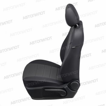 13 649 р. Чехлы на сиденья Экокожа (задн.сид раздел. 40/60 экокожа) Автопилот  Fiat Sedici (2005-2014), Suzuki SX4 ( YA21S,YB21S,  GYA,GYB) (2006-2016) (черный/темно-серый)  с доставкой в г. Керчь. Увеличить фотографию 4