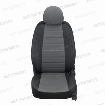 8 249 р. Чехлы на сиденья Экокожа (задн.сид раздел. 40/60 экокожа) Автопилот Suzuki SX4 GYA,GYB  рестайлинг, хэтчбэк (2010-2016) (черный/серый)  с доставкой в г. Керчь. Увеличить фотографию 6
