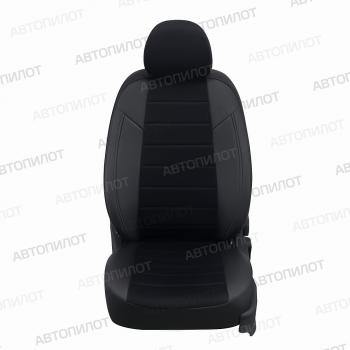 8 249 р. Чехлы на сиденья Алькантара (задн.сид раздел. 40/60 экокожа) Автопилот Suzuki SX4 GYA,GYB  рестайлинг, хэтчбэк (2010-2016) (черный)  с доставкой в г. Керчь. Увеличить фотографию 3