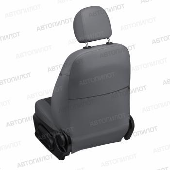 13 649 р. Чехлы на сиденья Экокожа (5 мест раздел. 40/20/40 экокожа) Автопилот  Toyota Land Cruiser Prado  J150 (2009-2017) дорестайлинг, 1-ый рестайлинг (серый/черный)  с доставкой в г. Керчь. Увеличить фотографию 5