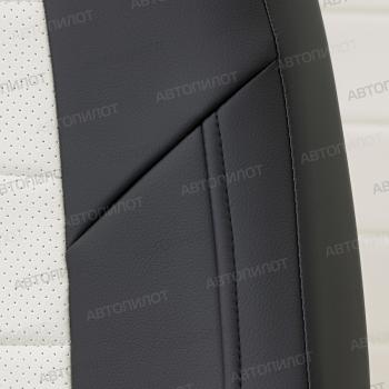 8 249 р. Чехлы на сиденья Экокожа (к. Comfort Luxe экокожа) Автопилот  Уаз Патриот ( 23632,  3163 5 дв.) (2016-2025) 2-ой рестайлинг пикап, 2-ой рестайлинг (черный/белый)  с доставкой в г. Керчь. Увеличить фотографию 6