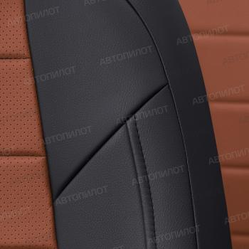 13 649 р. Чехлы на сиденья Экокожа (к. Comfort Luxe экокожа) Автопилот  Уаз Патриот ( 23632,  3163 5 дв.) (2016-2025) 2-ой рестайлинг пикап, 2-ой рестайлинг (черный/коричневый)  с доставкой в г. Керчь. Увеличить фотографию 6