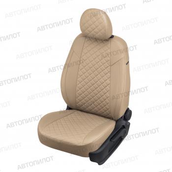 Чехлы на сиденья Экокожа (к. Comfort Luxe экокожа) Автопилот Уаз Патриот  23632 (2016-2025) 2-ой рестайлинг пикап (темно-бежевый)