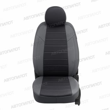 8 249 р. Чехлы на сиденья Экокожа (к. Comfort Luxe экокожа) Автопилот  Уаз Патриот ( 23632,  3163 5 дв.) (2016-2025) 2-ой рестайлинг пикап, 2-ой рестайлинг (серый/черный)  с доставкой в г. Керчь. Увеличить фотографию 3