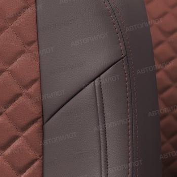 14 249 р. Чехлы на сиденья Алькантара ромб (к. Comfort Luxe экокожа) Автопилот  Уаз Патриот  23632 (2016-2025) 2-ой рестайлинг пикап (шоколад)  с доставкой в г. Керчь. Увеличить фотографию 6