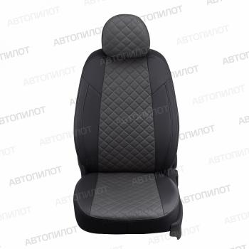 13 649 р. Чехлы на сиденья Экокожа (5 мест раздел. 40/60 экокожа) Автопилот  Volkswagen Caddy  2K (2003-2015) дорестайлинг, рестайлинг (черный/темно-серый)  с доставкой в г. Керчь. Увеличить фотографию 5