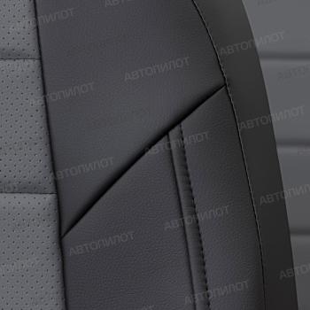 8 249 р. Чехлы на сиденья Экокожа (к. Sport Line Comfort Line раздел. 40/60 + вырез под подлокот.+ надкрыльн. экокожа) Автопилот  Volkswagen Passat ( B6,  B7) (2005-2015) седан (черный/серый)  с доставкой в г. Керчь. Увеличить фотографию 6