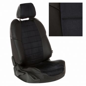 13 649 р. Чехлы на сиденья Алькантара (к. Comfort Line раздел. 40/60 + вырез под подлокот. экокожа) Автопилот  Volkswagen Passat ( B8,  B8.5) (2015-2025) универсал дорестайлинг, универсал рестайлинг (черный)  с доставкой в г. Керчь. Увеличить фотографию 2