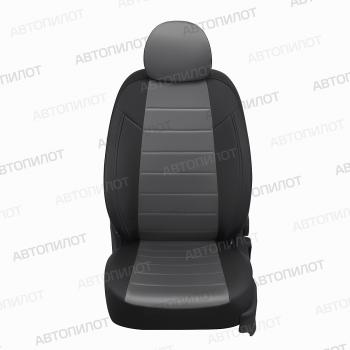 8 249 р. Чехлы на сиденья Алькантара (сплошной экокожа) Автопилот Volkswagen Polo 5 седан дорестайлинг (2009-2015) (черный/серый)  с доставкой в г. Керчь. Увеличить фотографию 5