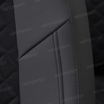 8 499 р. Чехлы на сиденья Алькантара ромб (сплошной экокожа) Автопилот Volkswagen Polo 5 седан дорестайлинг (2009-2015) (черный)  с доставкой в г. Керчь. Увеличить фотографию 6